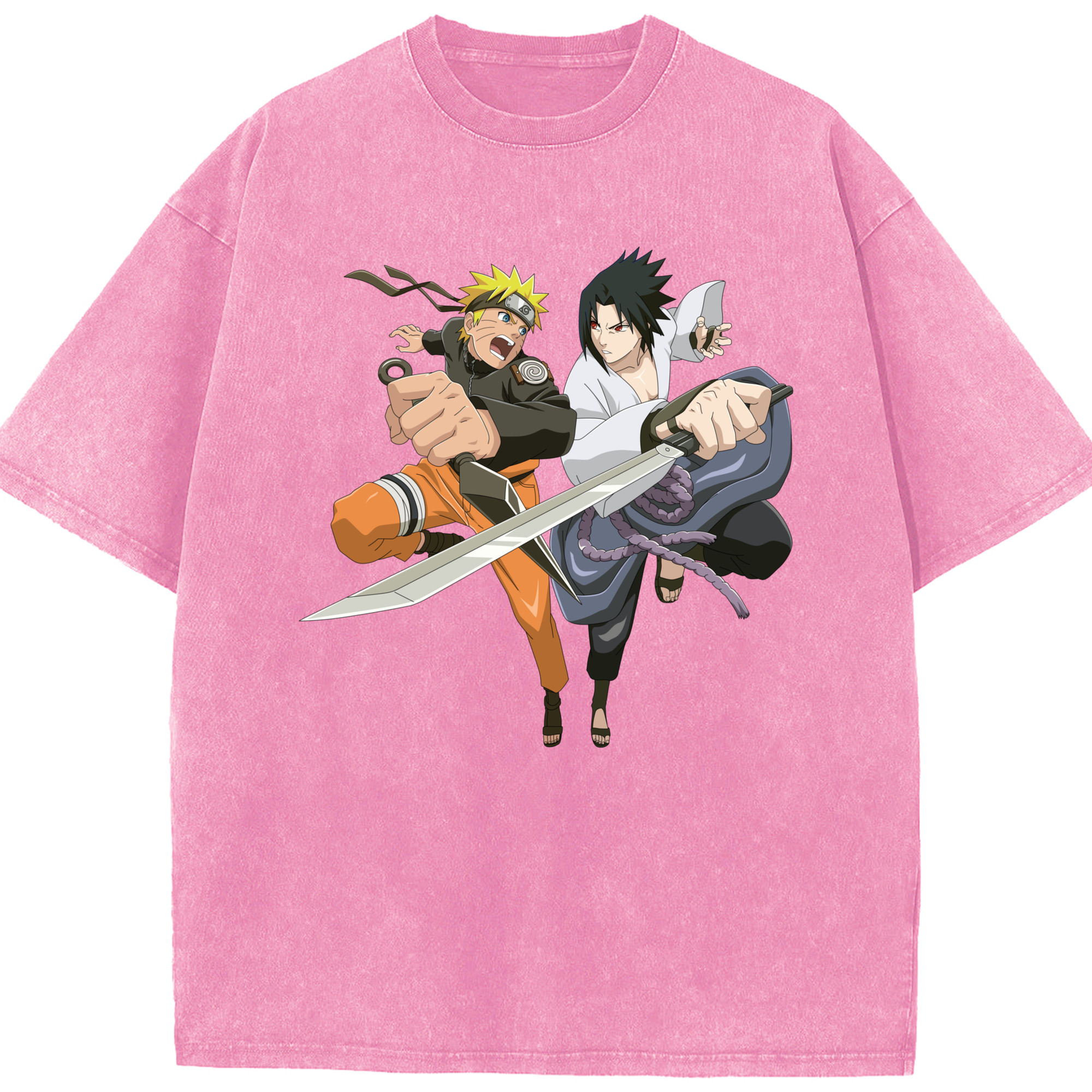 （画像用） NARUTO -ナルト- うずまき ナルト Uzumaki Naruto 綿100% ヴィンテージ風 半袖Tシャツ（フロントプリント）